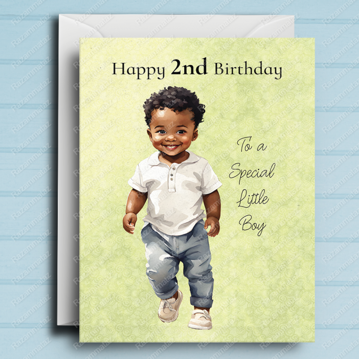 Black Boy Birthday Card M